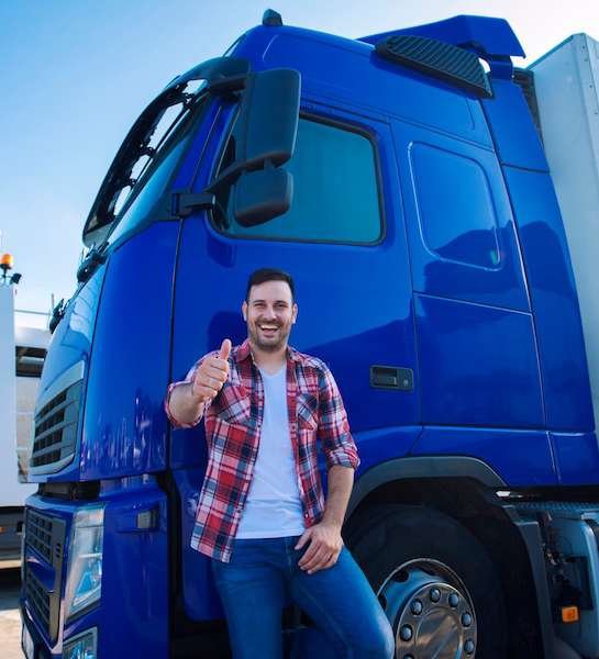 professional truck driver front long transportatio2