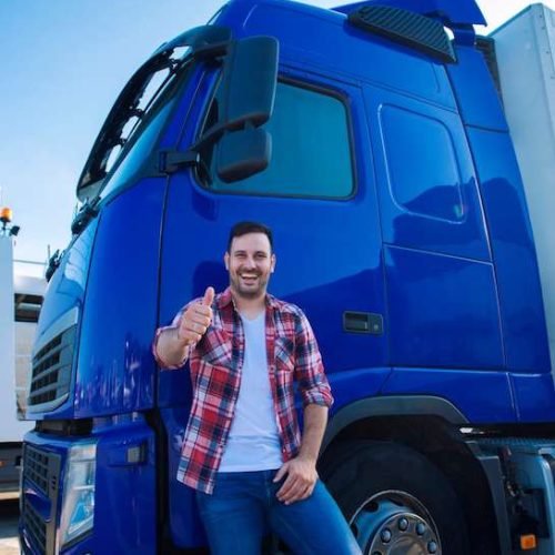 professional truck driver front long transportatio2